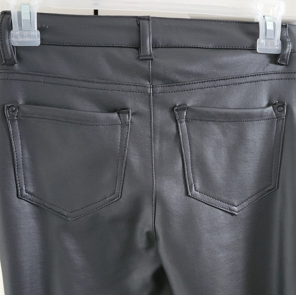 NEW Recruit Leather Look Stretch Jeans - Picture 4 of 5